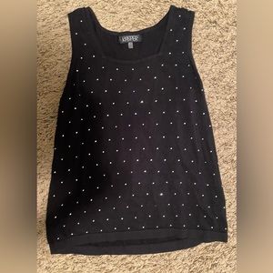 Women’s Kasper Black Tank Top with Rhinestones size PL